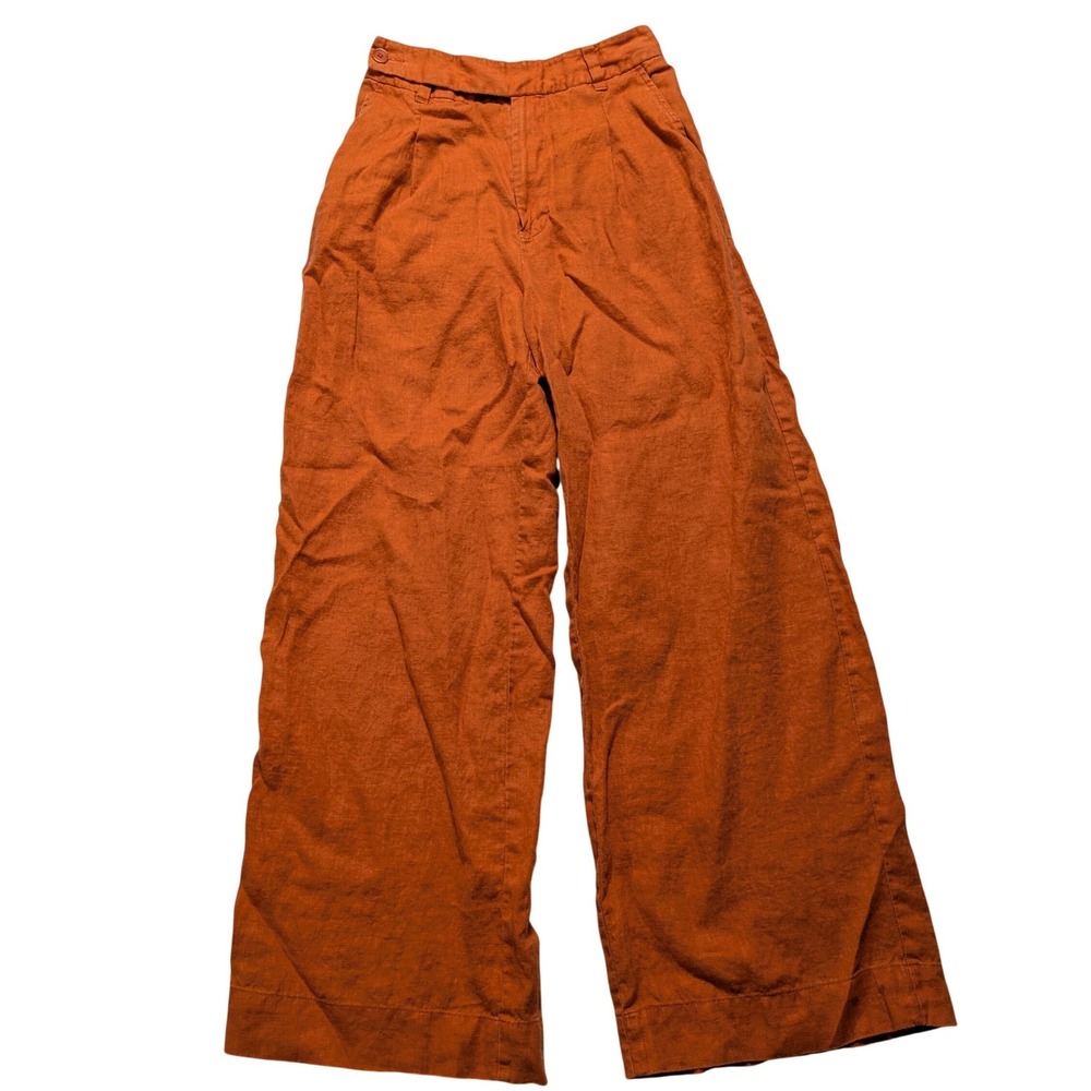 Madewell Wide-Leg Pants in Burnt Orange